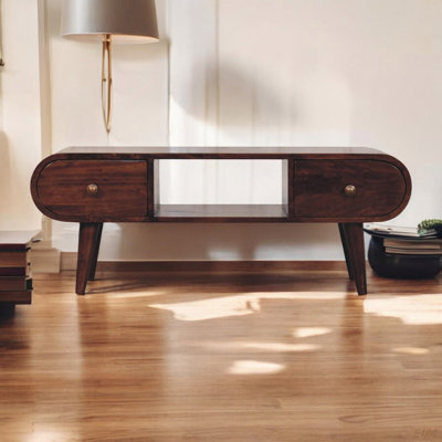 Meuble télé circulaire en bois massif Artisan Furniture