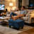 Tufted Linen Storage Ottoman with Lift Top-727650047