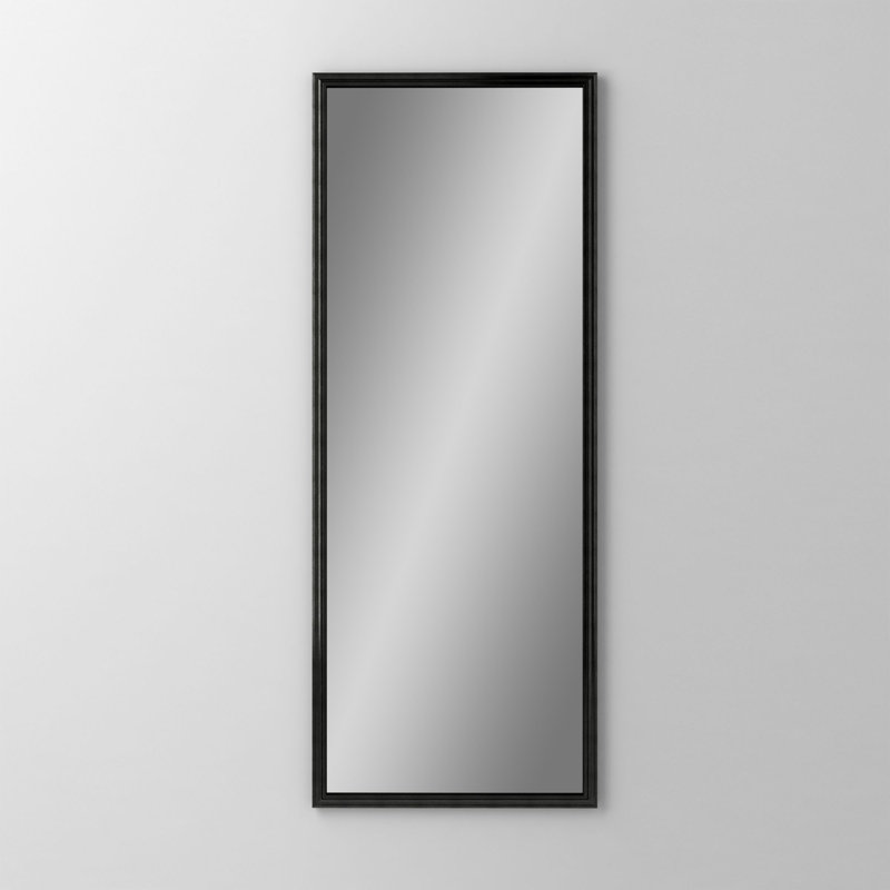Main Line Vanity Mirror, 40'' H  x 16'' W x 1.63'' D, Brushed Black