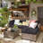 9 Pcs Outdoor Cushion Slipcovers All-Weather Patio Cushion Covers For Outdoor Furniture, Covers Only-1532766492