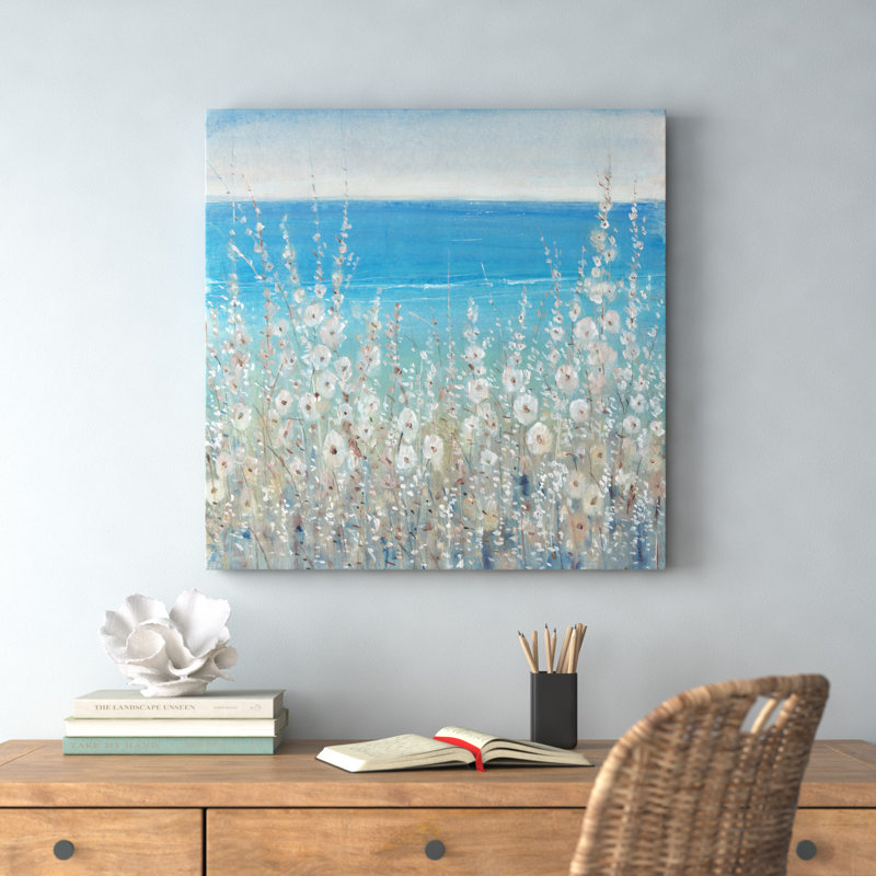 «Corsham Flowers by the Sea II», reproduction d'impression sur toile, H 32 po x l 32 po x P 1,5 po, Toile tendue
