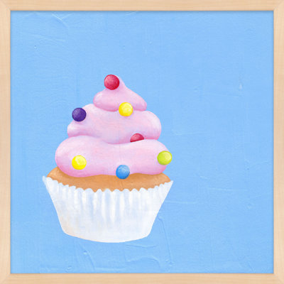 Bubble Gum Cupcake Print by Katy Montica
