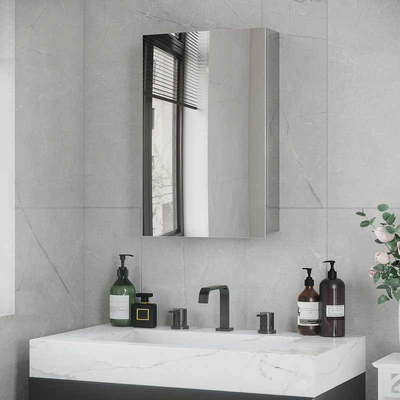 Armoire de rangement de salle de bain murale, armoire à pharmacie, armoire de salle de bain moderne avec miroir