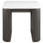 Haroutun Square Marble-Top End Table with Fluted Base, Charcoal
