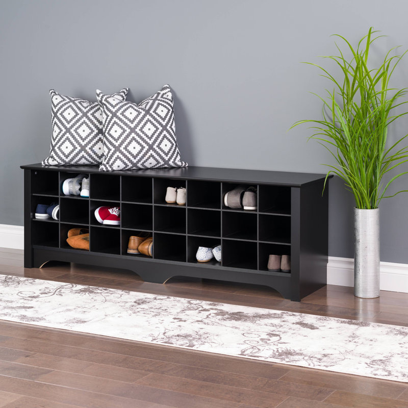 24 Pair Shoe Storage Cabinet, Black