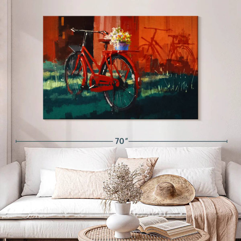 Vélo rouge Mehar, H 34 po x l 51 po