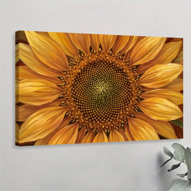 «Sunflower Bloom», reproduction de peinture à l'huile impressionniste sur toile tendue - jaune