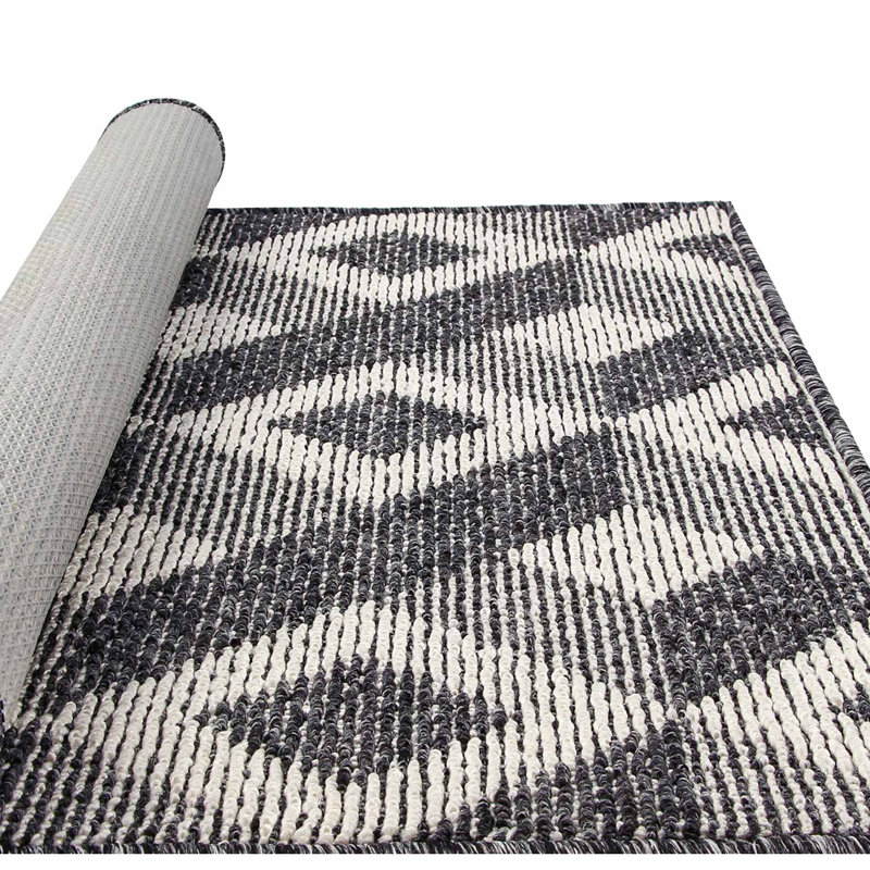 Tapis de porte d'extérieur antidérapant Kadience, L 15 po x L 24 po, Noir