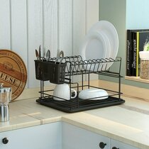 Addis 2-in-1 Dish Drying Mat With Plate Rack Compact Removable
