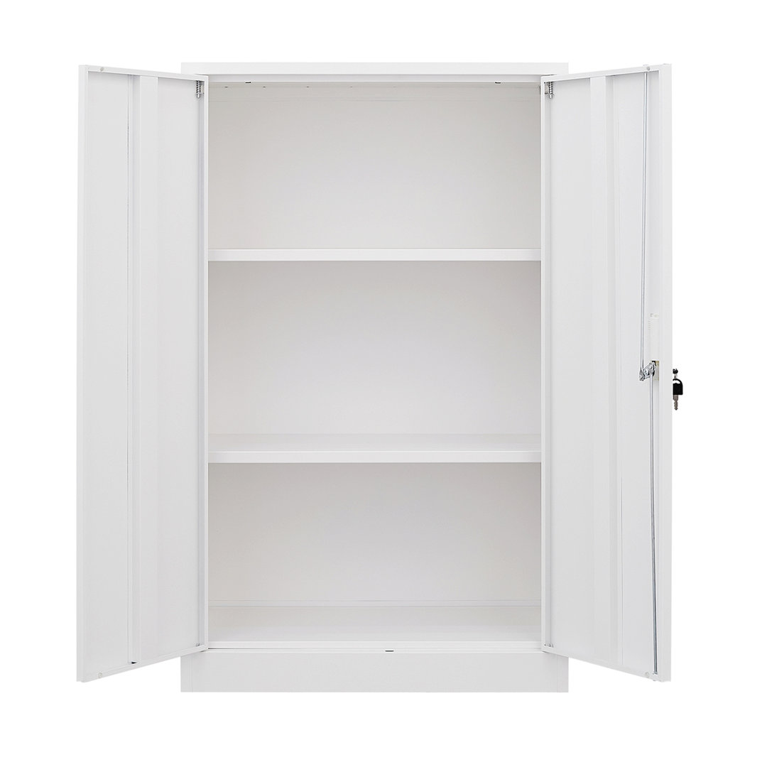 Bergwall Steel 2 - Door Accent Cabinet Metal Storage Cabinet with Locking Doors and Adjustable Shelf, Folding Filing Storage Cabinet , Folding Storage Locker Cabinet for Home Office,School,Garage Ebern Designs 