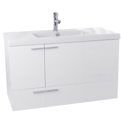 Urbain 39.2'' Single Bathroom Vanity with Ceramic Top
