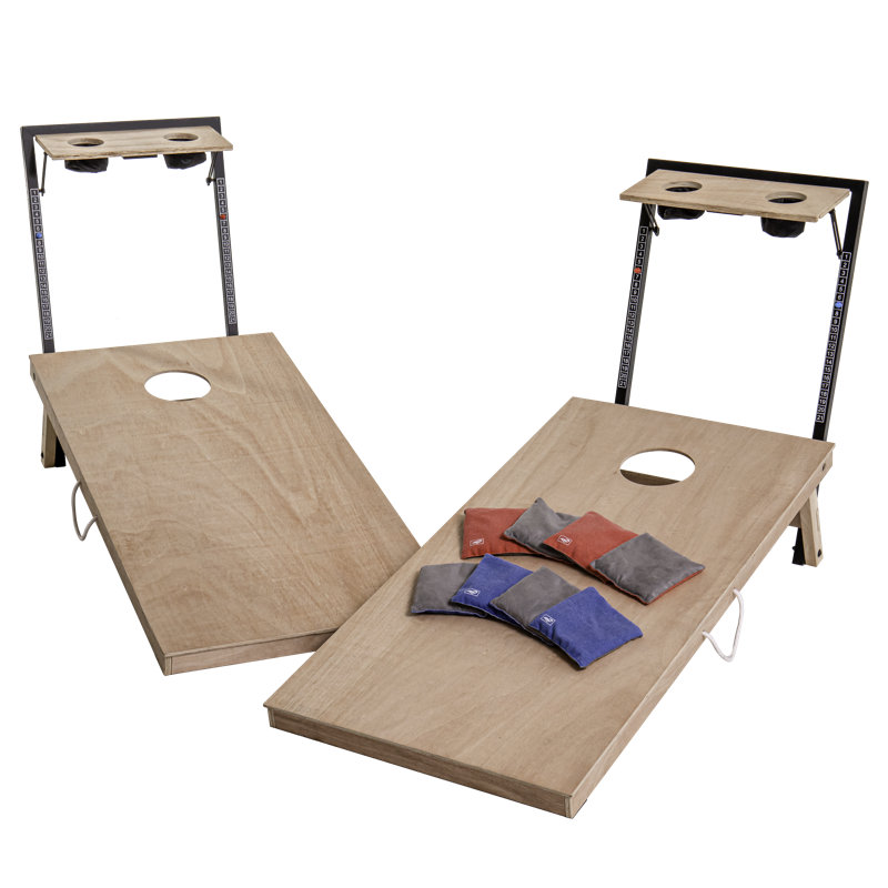 Regulation Size Cornhole Set with LED Lights and Caddy
