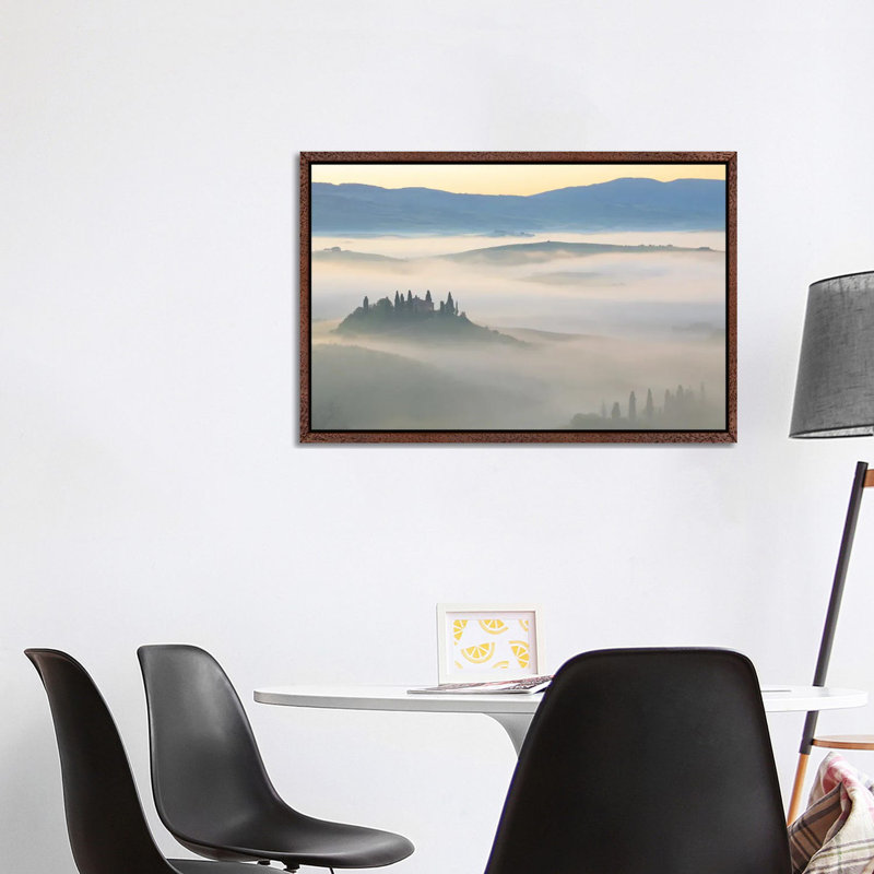 From The Mist, Tuscany, Italy by Jim Nilsen - Gallery-Wrapped Canvas Giclée on Canvas, Classic Wood Floater Framed