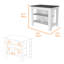 Ensemble de cuisine 2 pièces Onyx, îlot spacieux et armoire murale élégante pour un rangement et un style améliorés