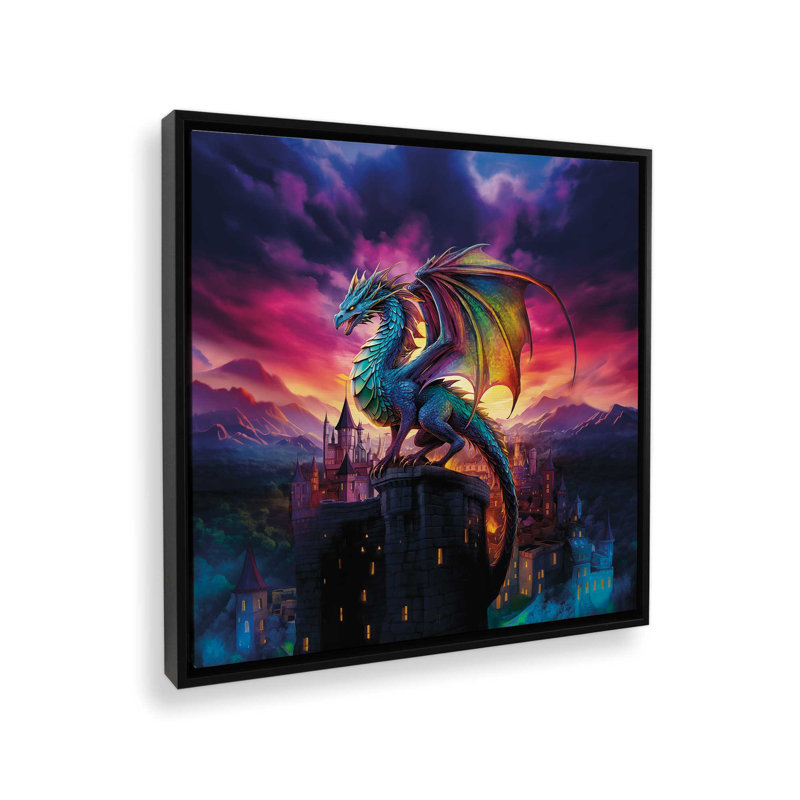 «Mystic Twilight» par Heidi Kuntz, reproduction d'art, H 37,5 po x l 37,5 po, Noir, Toile avec cadre