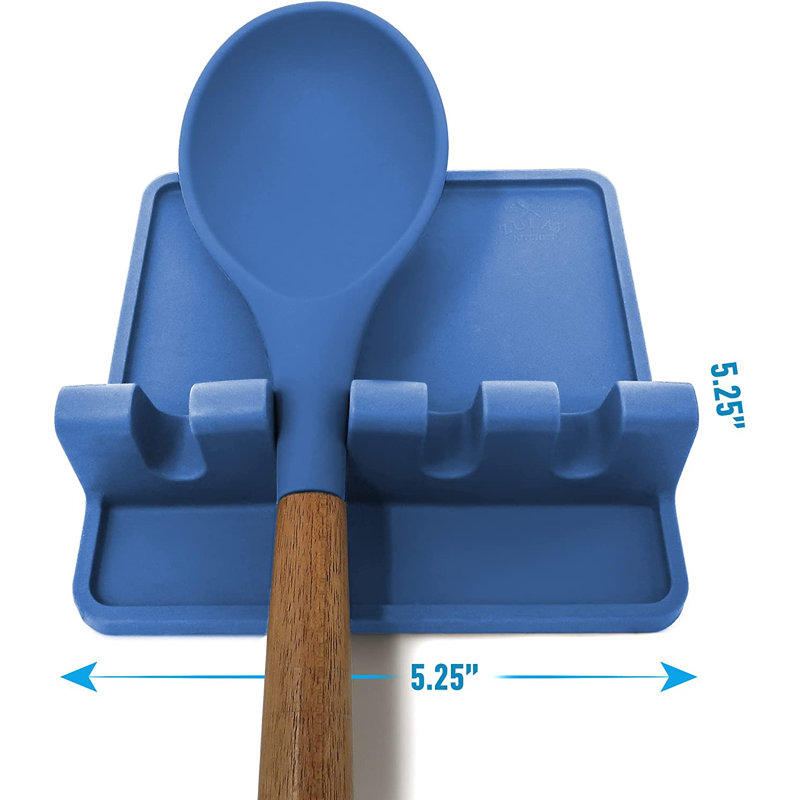 Support à ustensiles en silicone avec plateau anti-gouttes pour ustensiles multiples sans BPA Zulay, Mer de Turquie
