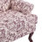 Duward Paisley Brown Linen Upholstered Wingback Accent Chair with Rolled Arm and Solid Wood Leg-1428355992
