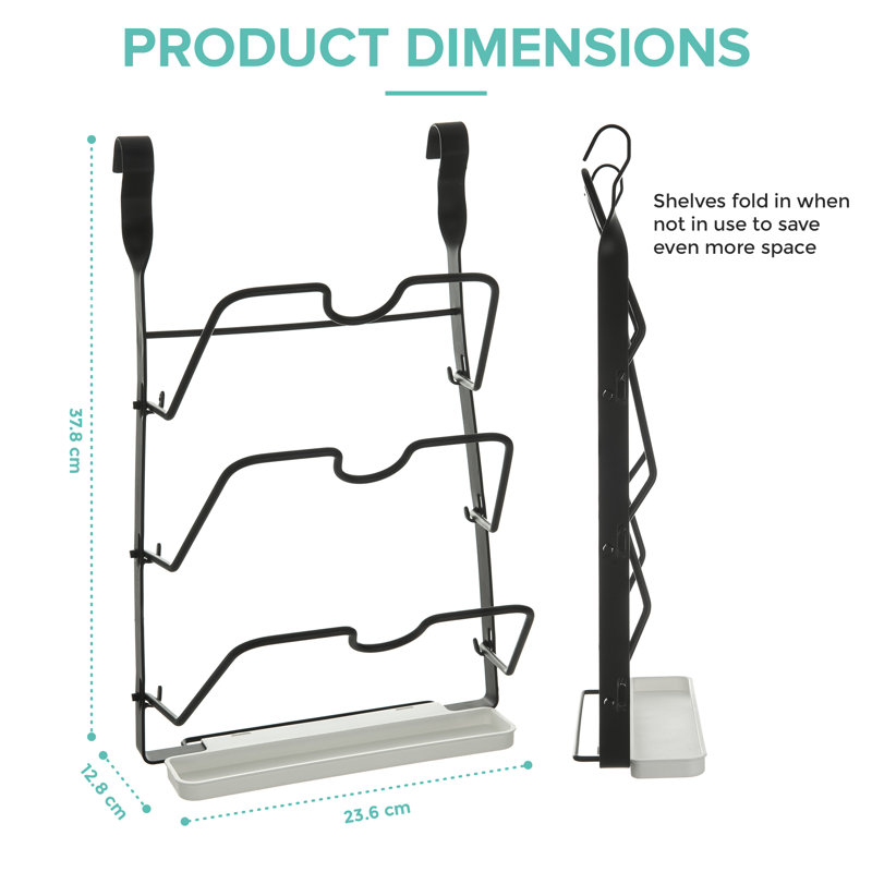 Woodside Plastic Cabinet Shelving Rack, Black