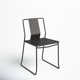 Avers Powder Coated Steel Outdoor Stacking Dining Side Chair