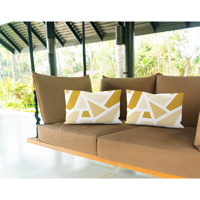 Coussin carré intérieur / extérieur Marion, Jaune