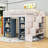 Kalirose Full Size Loft Bed With Staircase, Storage Cabinets, Curtain