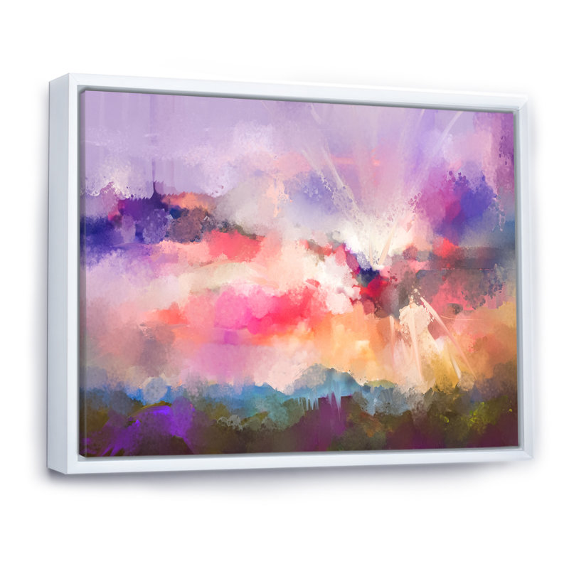 Pinceau Ocean Waves Impression III - reproduction de cadre flottant sur toile, H 24 po x l 36 po x P 1 po