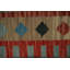 Tapis vert kilim en laine vert 6 x 8