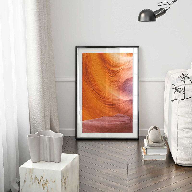 Sculpted by Time v3 Rolled Print, Brushed Gold Picture Framed, 14" H x 11" W x 1.25" D