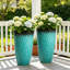 Chic pot de fleurs rond et haut, 23,5 po - Pots de fleurs texturés en nid d'abeilles pour plantes d'intérieur / extérieur-1602805412