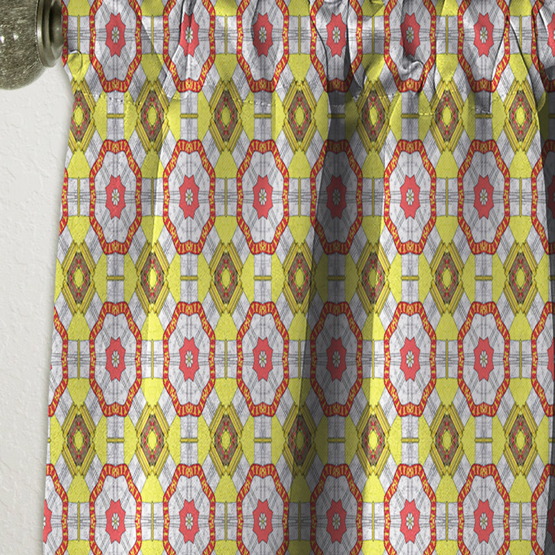 Panneau de rideau occultant rétro Mid-Century, L 52 po x L 84 po