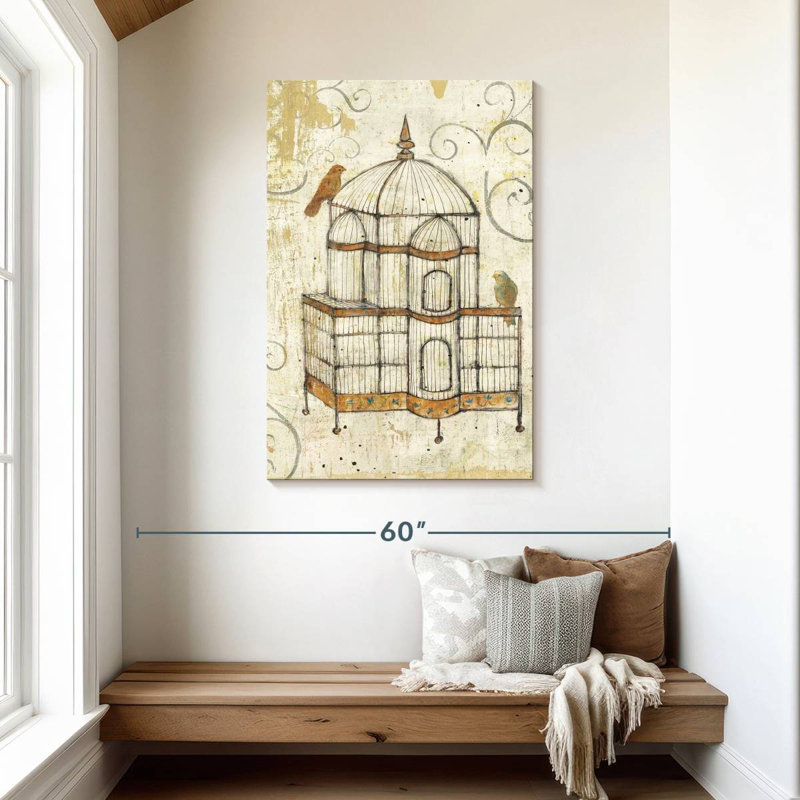 Cage à oiseaux Brampt rétro, H 45 po x l 30 po