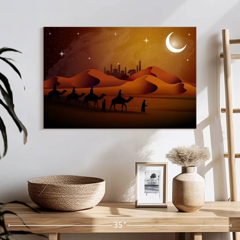 Alvord Moonlit Camel Caravan, 26" H x 39" W