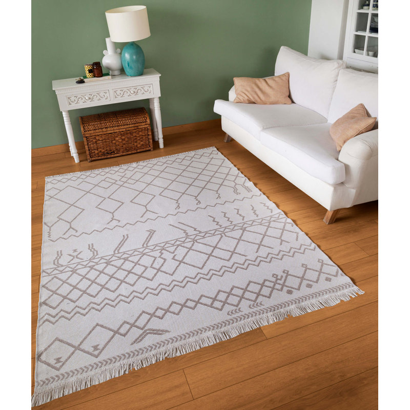 Schipper Cotton Argyle Indoor Rug, Rectangle 5'3" x 7'7"