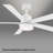 Radiant 5-Blade Smart Ceiling Fan With Integrated Dimmable LED Light and Bluetooth Remote Control Included, Selectable Color Temperature (2700K, 3000K, 3500K, 4000K)-123804462-123804463-123804464