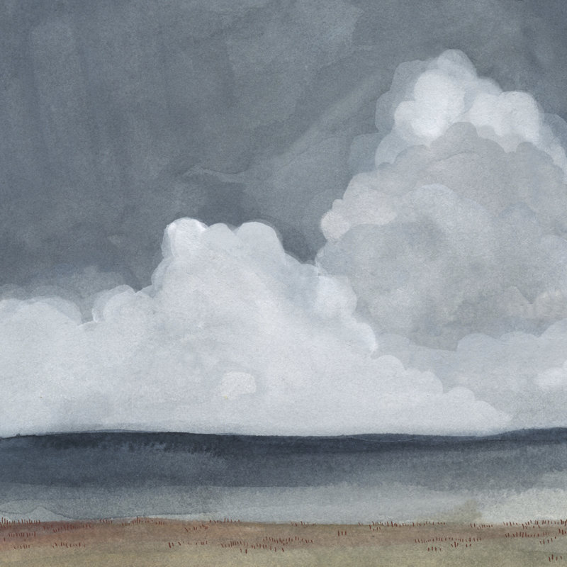 Cloud Landscape I - Wrapped Canvas Print, 30cm H x 30cm W