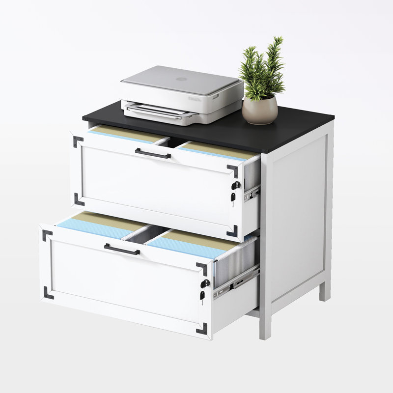 armoire de bureau avec deux tiroirs