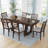 7-Piece Extendable Farmhouse Dining Set - 60" to 78" Rustic Wood Table with 6 Upholstered Chairs, Expandable for 6-8 People-214022991-226028151