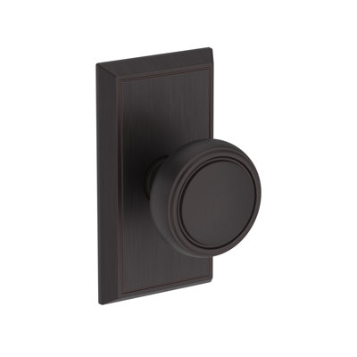 Bremerton Full Dummy Knob with Chamfered 5in Rose in Venetian Bronze