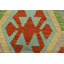 Tapis unique de 4 pi x 5 pi 6 po en orange / vert / jaune / bleu