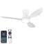 42 po Ventilateur de plafond encastré 3 pales Whtie avec lumière DEL à spectre complet et télécommande-604026630-604026631
