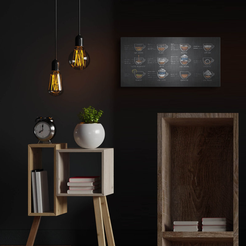 «Coffee Recipes» par Luxe Metal Portfolio, H 12 po x l 24 po