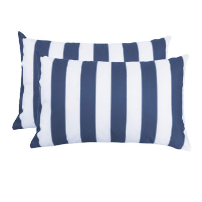 Josephine Striped Outdoor Reversible Throw Pillow