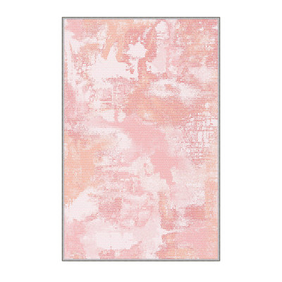 Stylish Hall Carpet, 2.6 x 6.6 Feet, 100% Polyester, 0.3 in Pile Height | Antibacterial, Non-Slip PVC Felt Dot Underside | 3D Digital Print, Machine Washable, Ideal for Entryway & Living Spaces