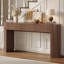 Console 55 po Tambour avec plateau de table ovale pour vestibule de vestibule-492933686-492933687