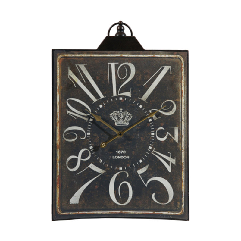 Grande horloge murale rectangulaire vintage