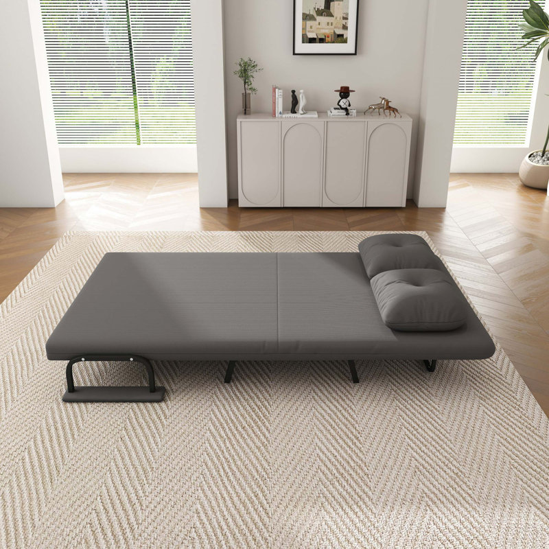 Canapé-lit convertible 5 en 1 pour deux avec un design peu encombrant, Gris