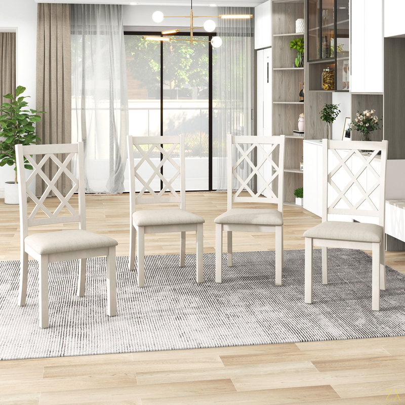 Ensemble de table de salle à manger 5 pièces Mid-Century, Beige, Noyer / beige