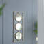 Miroir mural 3 pièces dans un cadre rectangulaire doré, décoration murale pour le salon de la chambre à coucher, 43 po x 16 po