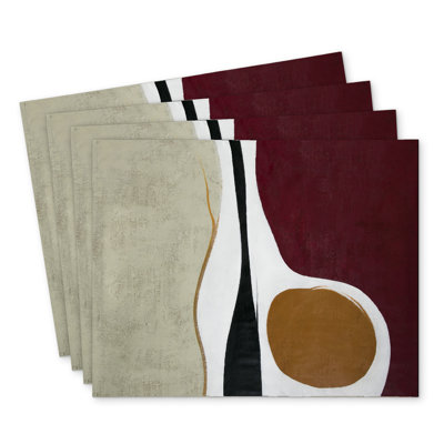 Polyester Kibbe Set of 4 - Multiform Home Decor Dining