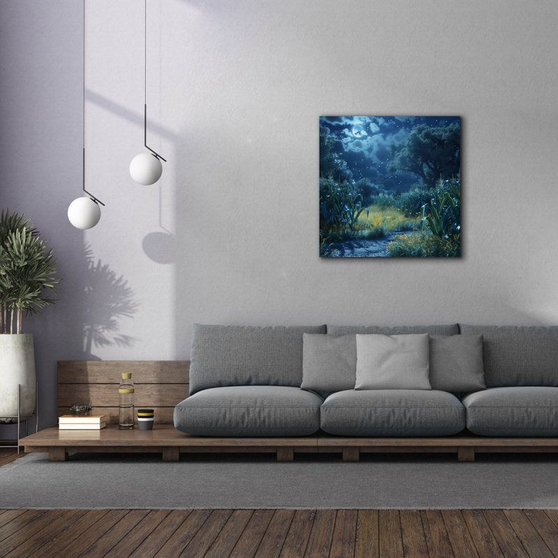 «Moonlit Clearing» par r3darch0n, art mural sur toile, 37 po x 37 po